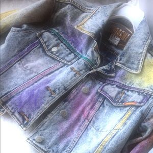 Drew and painted BeBe’s kids denim jacket